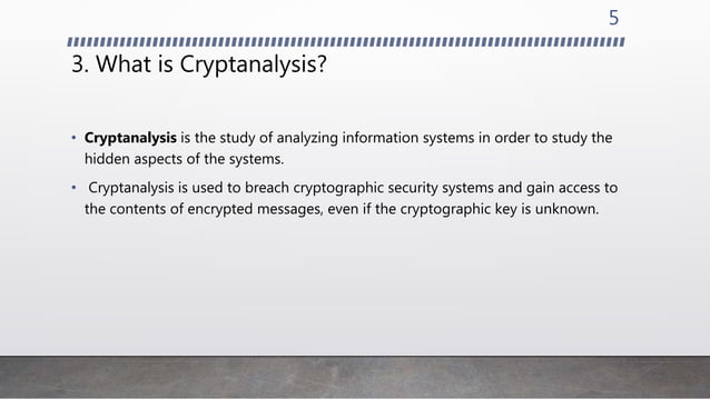 Cryptanalysis of autokey cipher | PPTX | Programming Languages | Computing
