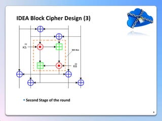 6IDEA Block Cipher Design (3) 
SecondStageoftheround  