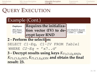 Overview of CryptDB | PDF