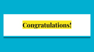 Congratulations!
 