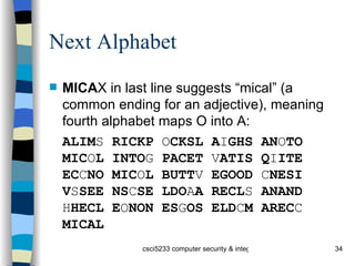 Next Alphabet MICA X in last line suggests “mical” (a common ending for an adjective), meaning fourth alphabet maps O into A: ALIM S  RICKP  O CKSL A I GHS AN O TO MIC O L INTO G  PACET  V ATIS Q I ITE EC C NO MIC O L BUTT V  EGOOD  C NESI V S SEE NS C SE LDO A A RECL S  ANAND  H HECL E O NON ES G OS ELD C M AREC C  MICAL 