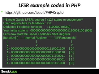 Simple Lfsr Example Basics of Cryptography - Stream ciphers and PRNG | PDF