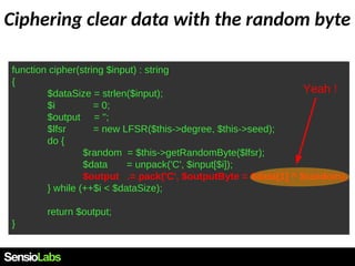 Ciphering String Basics of Cryptography - Stream ciphers and PRNG | PDF