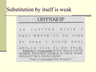 Substitution by itself is weak
 