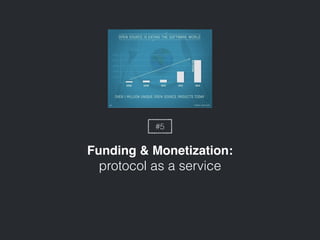 Funding & Monetization: 
protocol as a service
#5
 