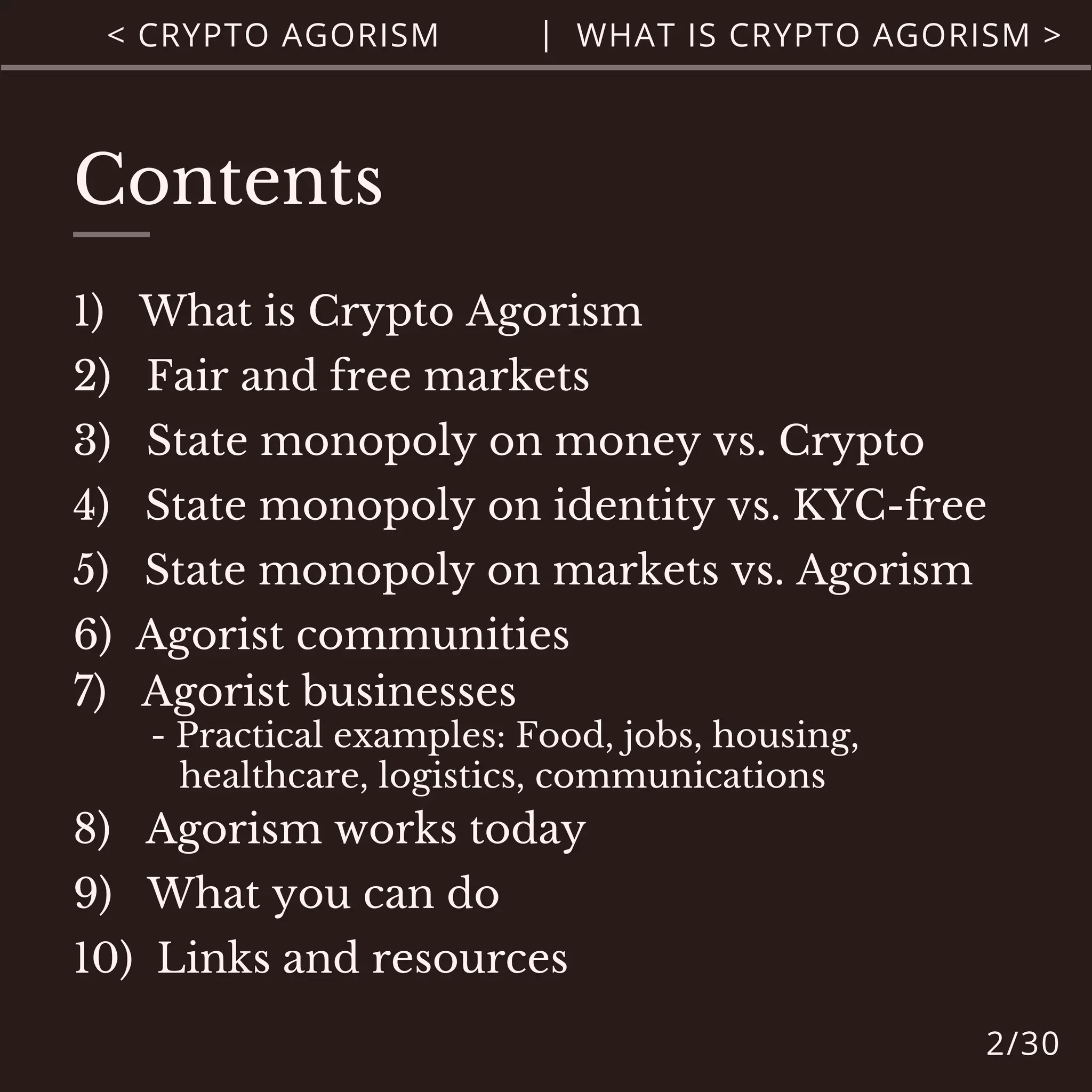 Crypto Agorism - Free the markets, free the world | PDF
