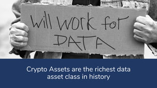 Crypto Assets are the richest data
asset class in history
 