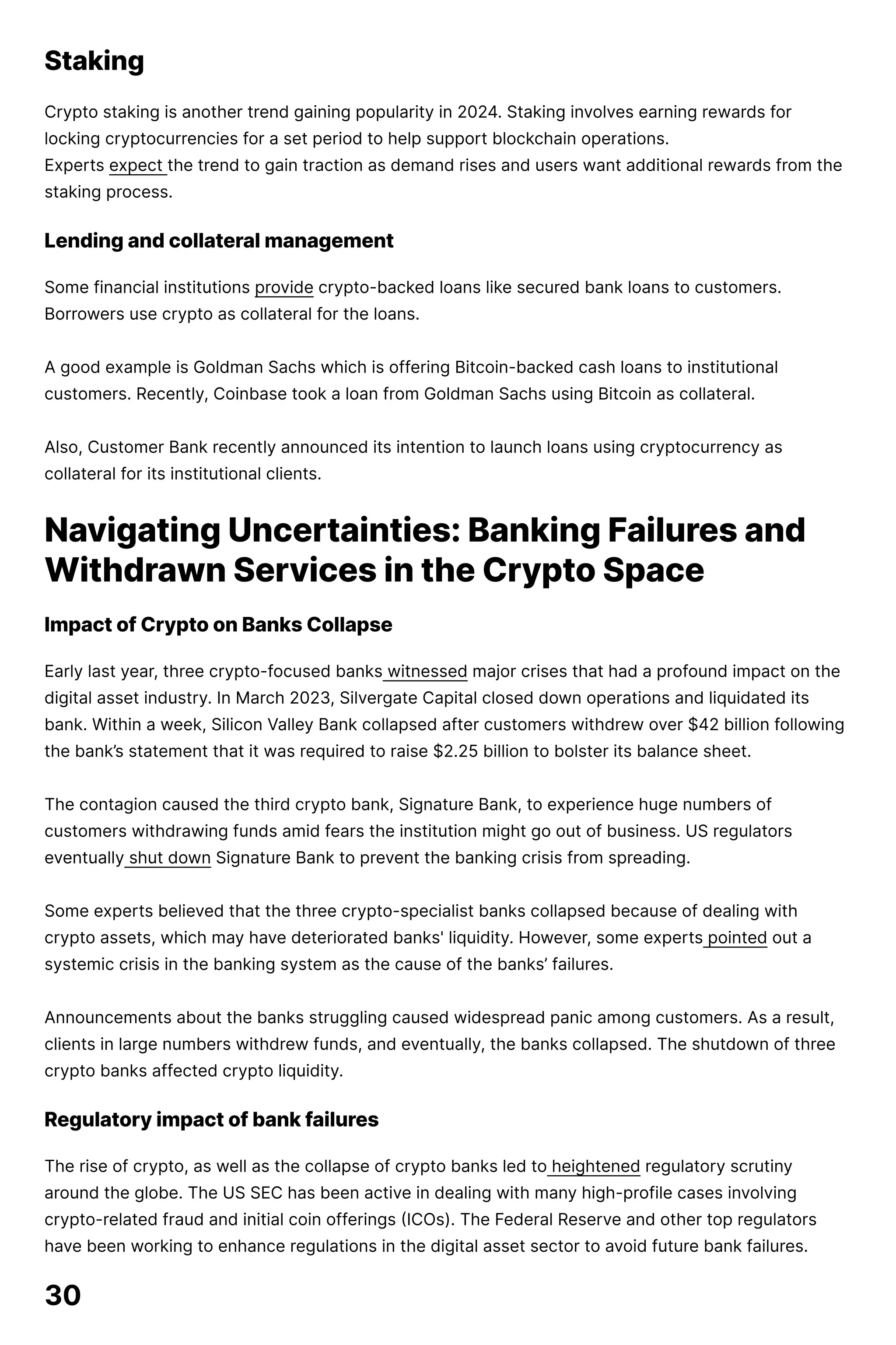 Crypto Banking Report 2024 | Executive Summary | PDF