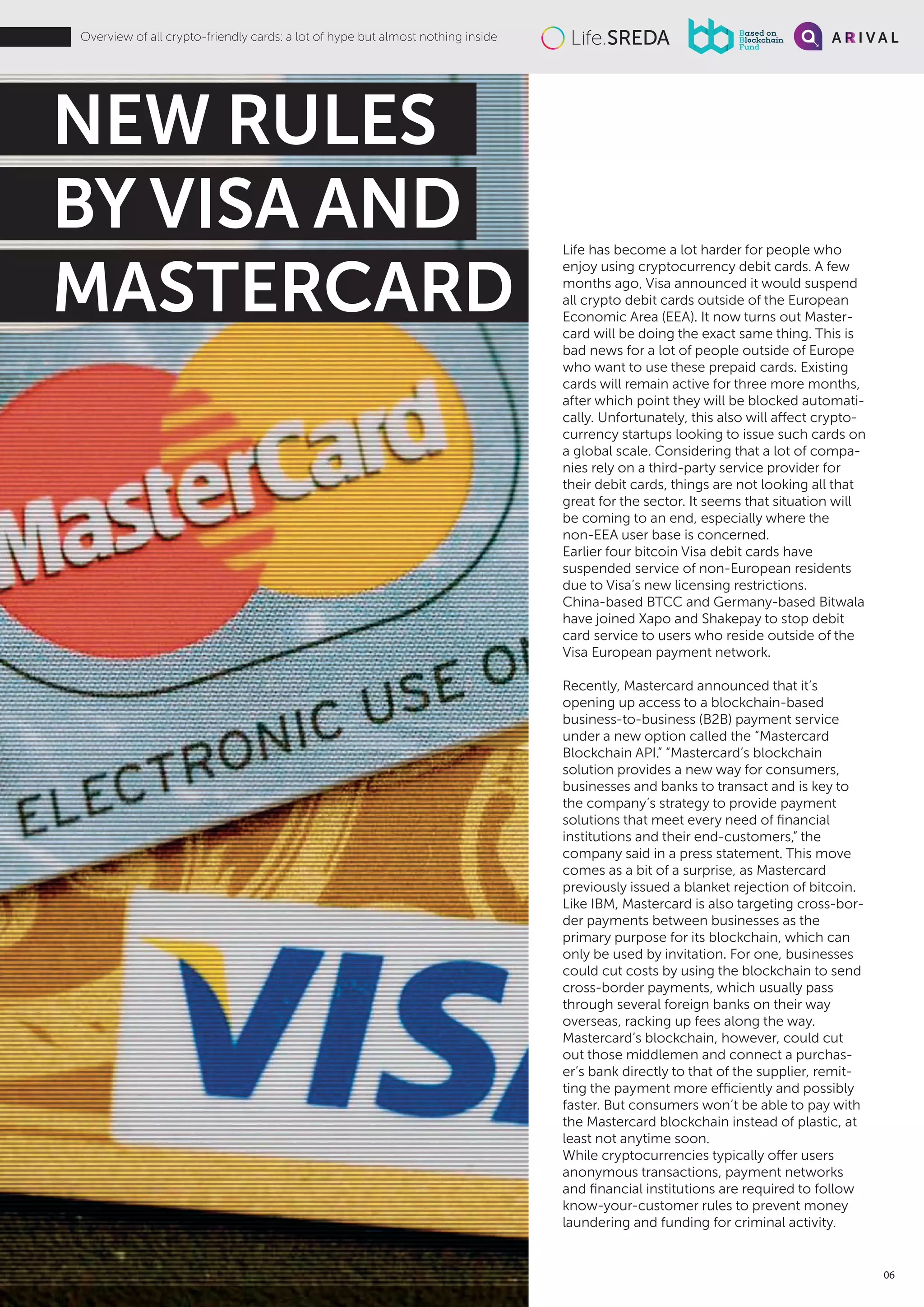 All 25 Crypto-Friendly Bank Cards | PDF