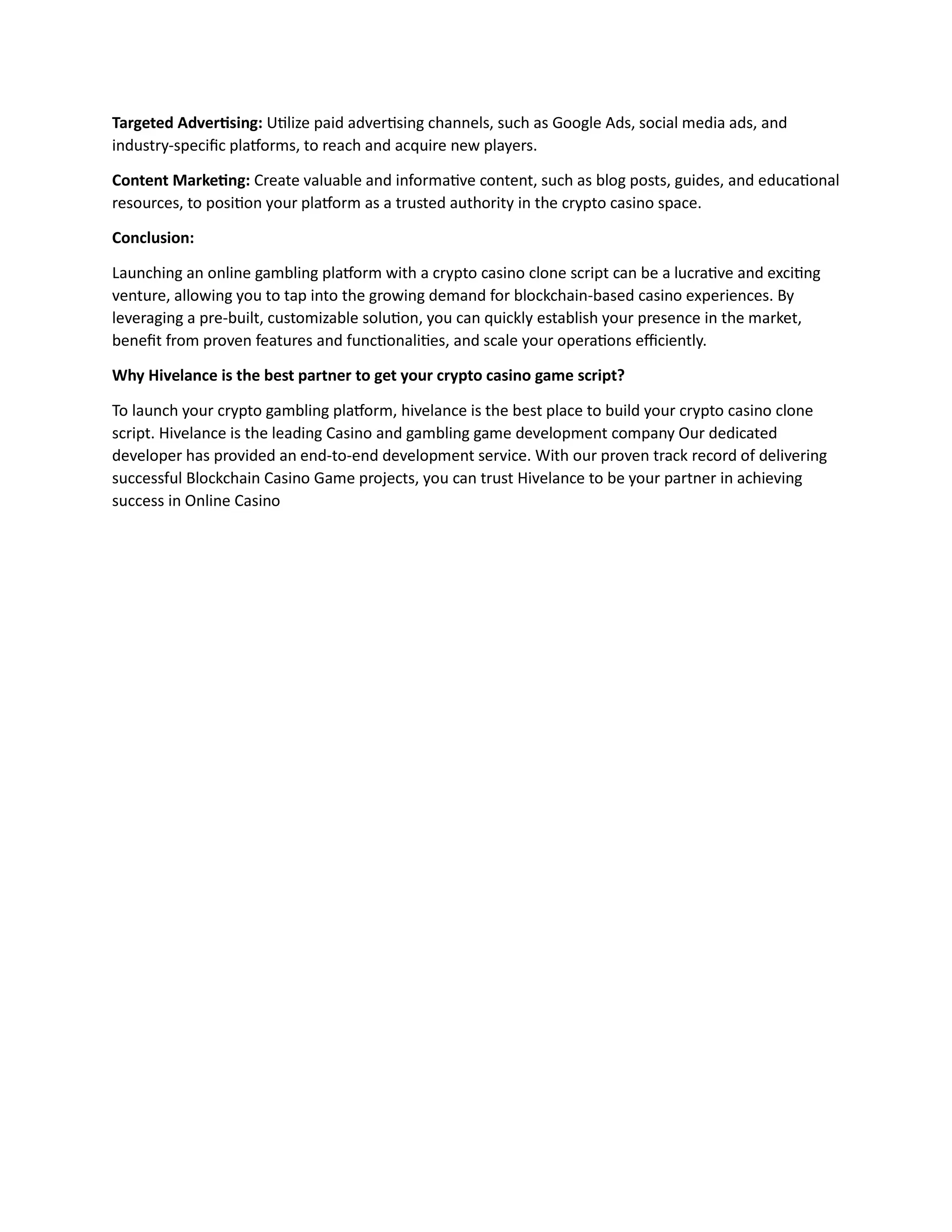 Crypto casino Clone Script - Develop Your Blockchain Powered Bingo game  Platform | DOCX