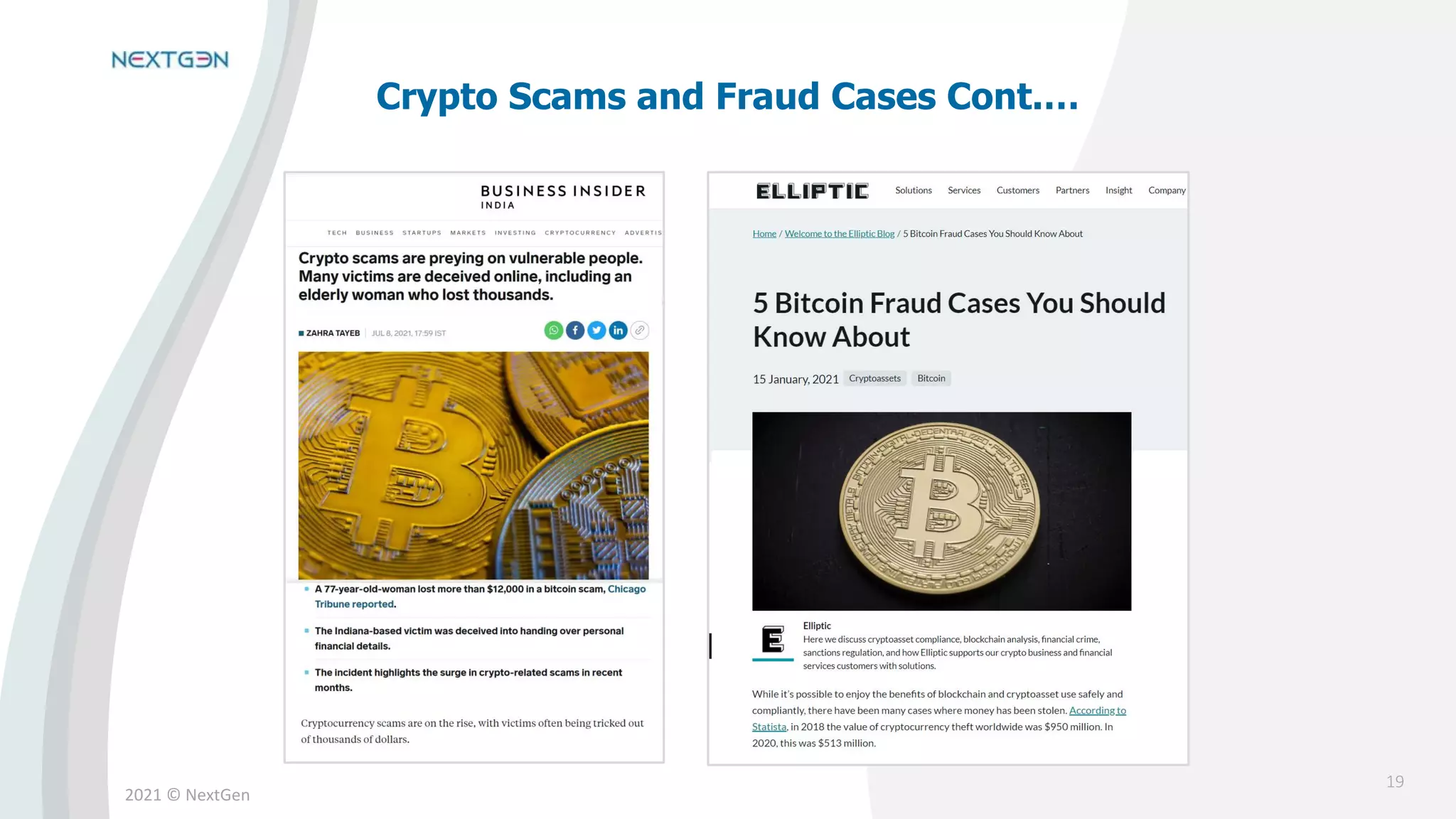 2021 © NextGen
Crypto Scams and Fraud Cases Cont.…
19
 