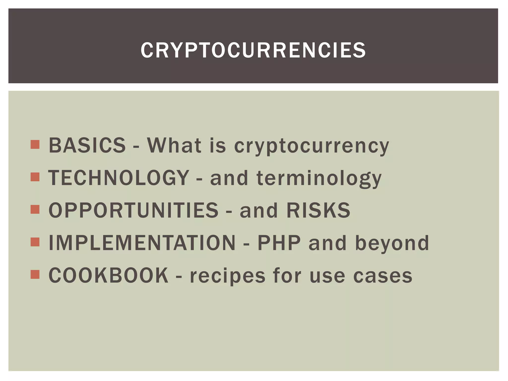 Cryptocurrencies | PPTX