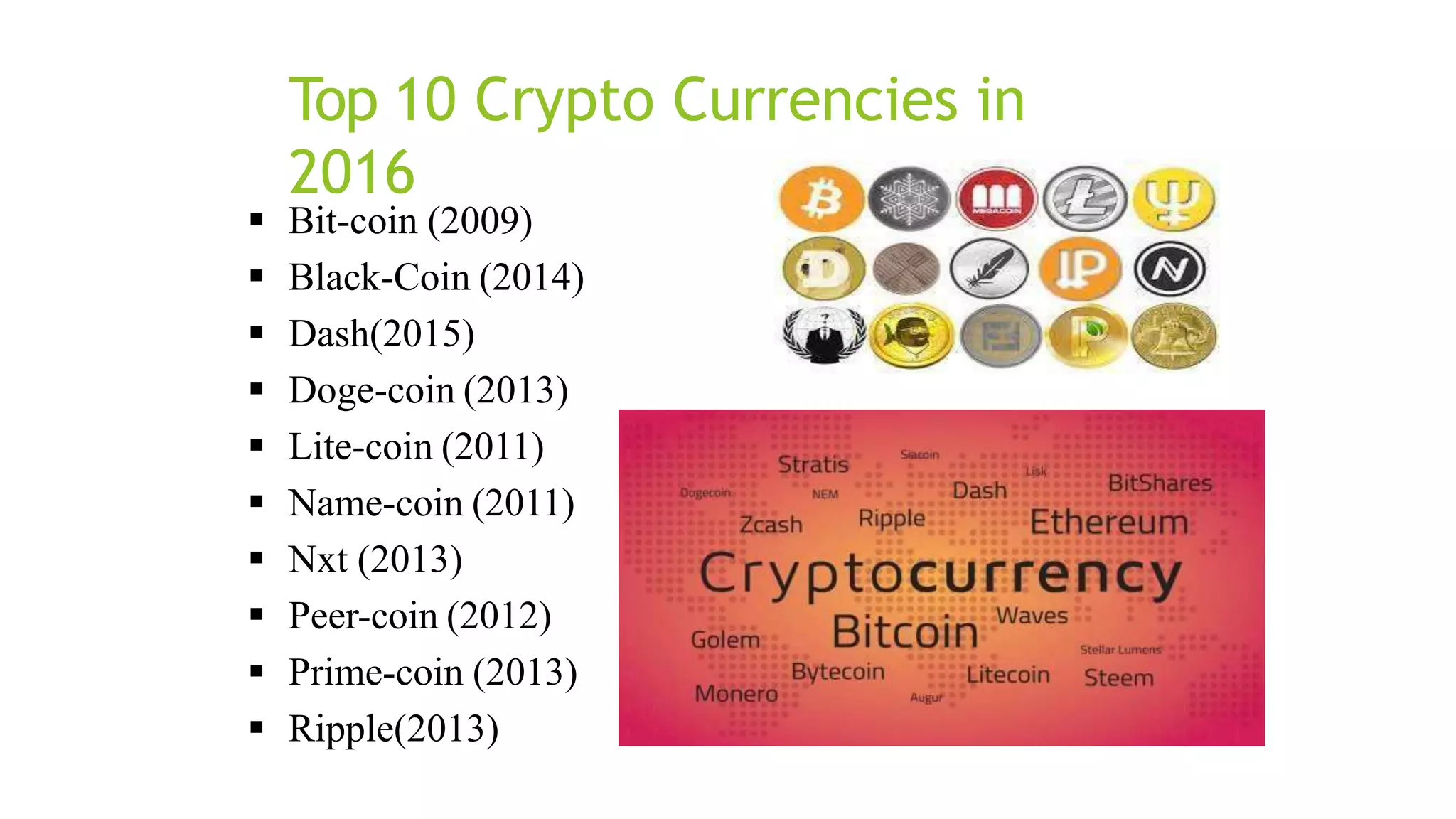 Cryptocurrency A brief History | PPTX