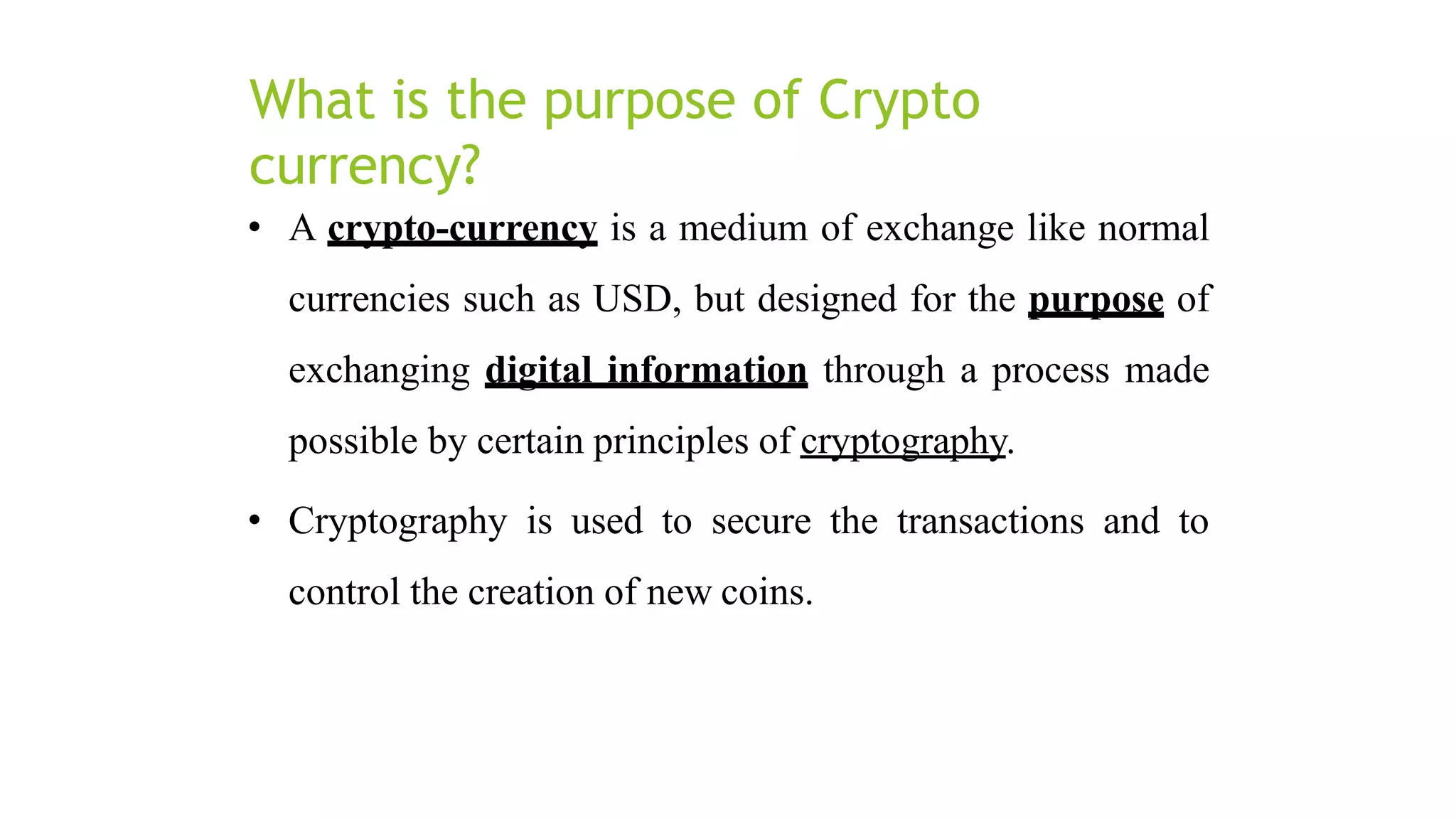 Cryptocurrency A brief History | PPTX