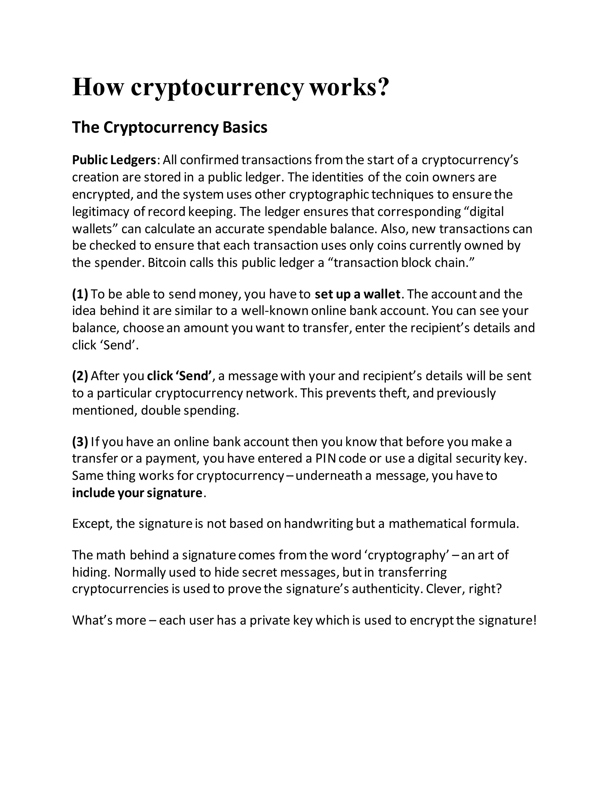 Cryptocurrency seminar topic presentation using MSWord. | DOCX