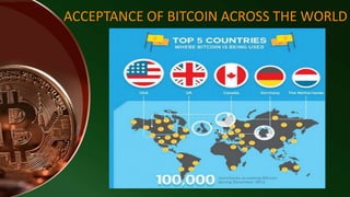 ACCEPTANCE OF BITCOIN ACROSS THE WORLD
 