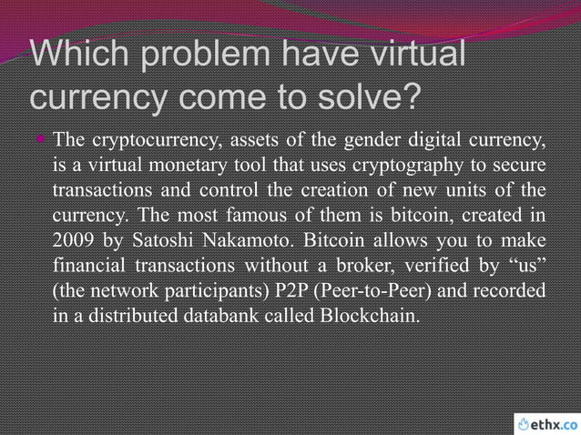 Cryptocurrency solving problems | PPTX