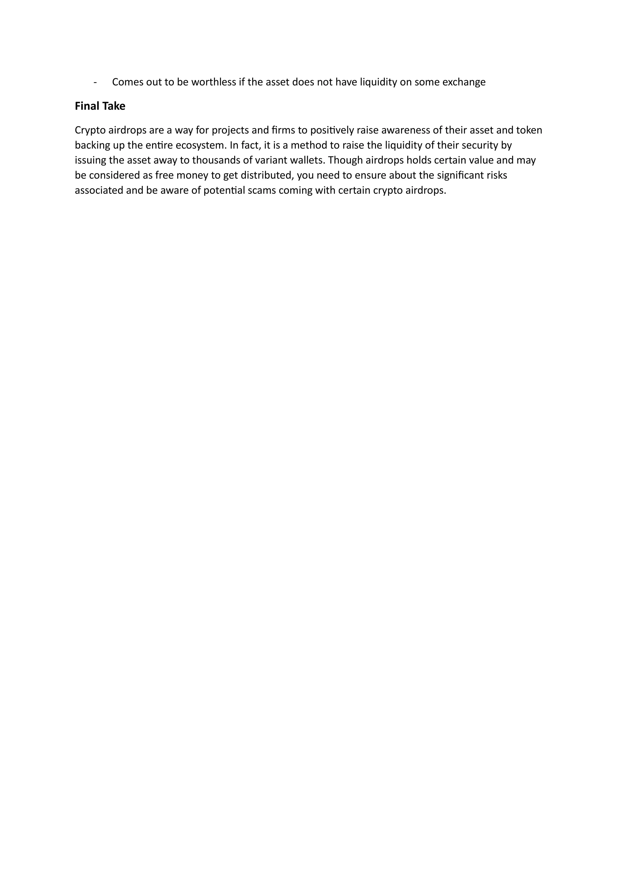 Cryptocurrency airdrop what is it and how does it work docx