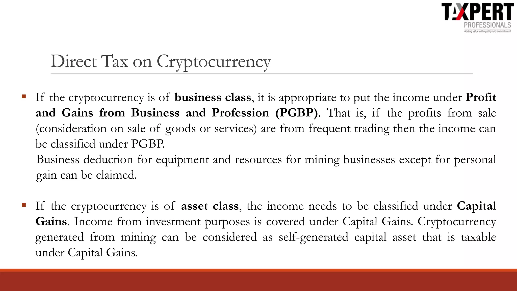 Cryptocurrency and taxation | PPTX