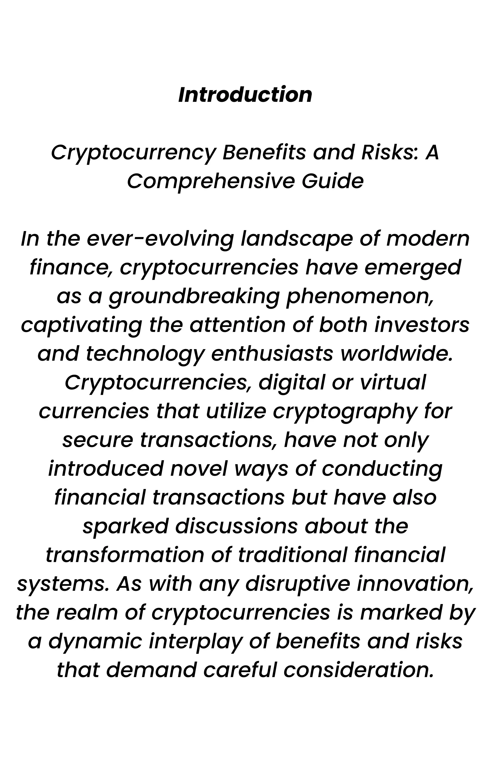 Cryptocurrency Benefits and Risks By Frederick Acquah.pdf