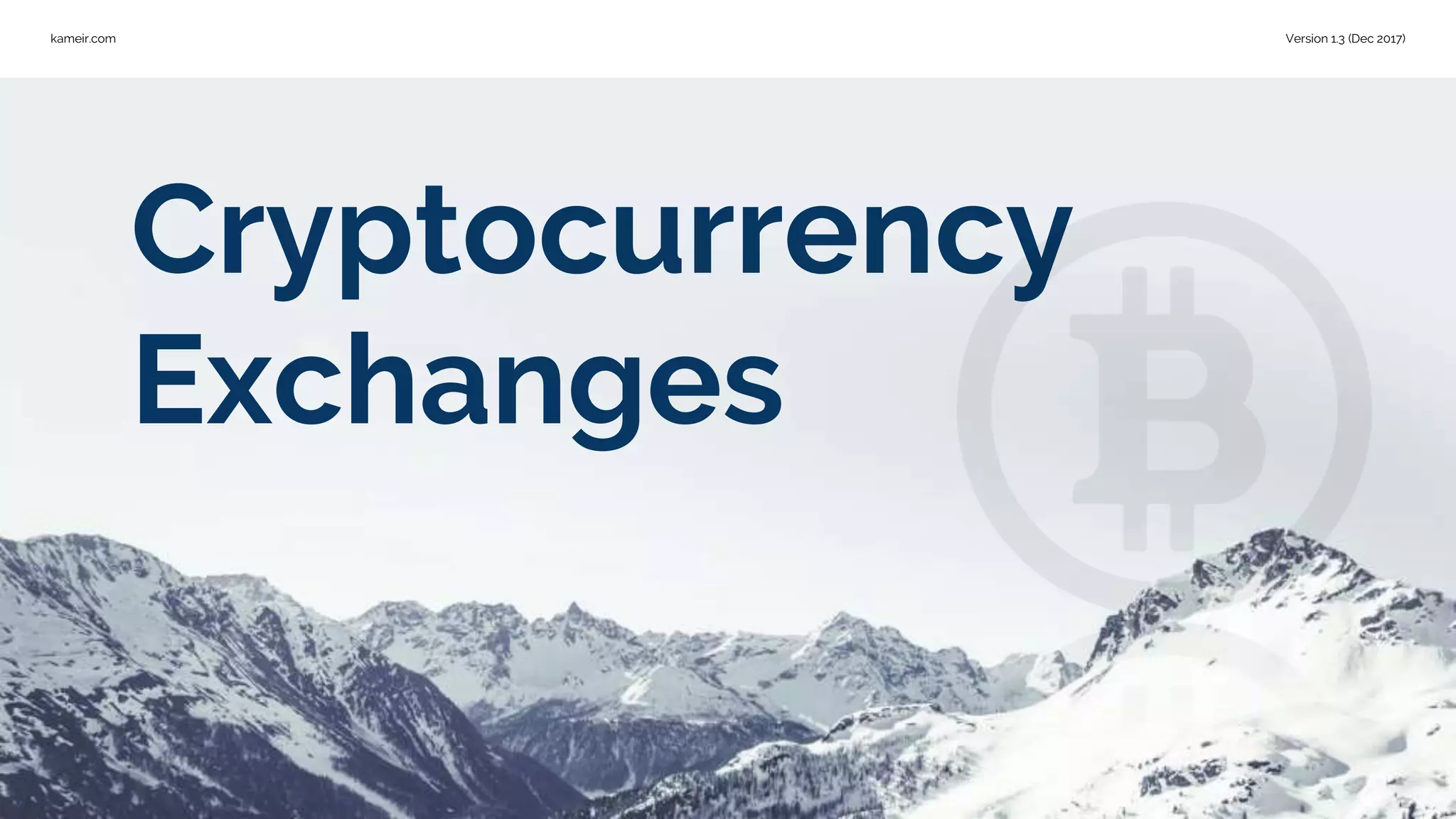 Cryptocurrency Exchanges - An Introduction | PPTX