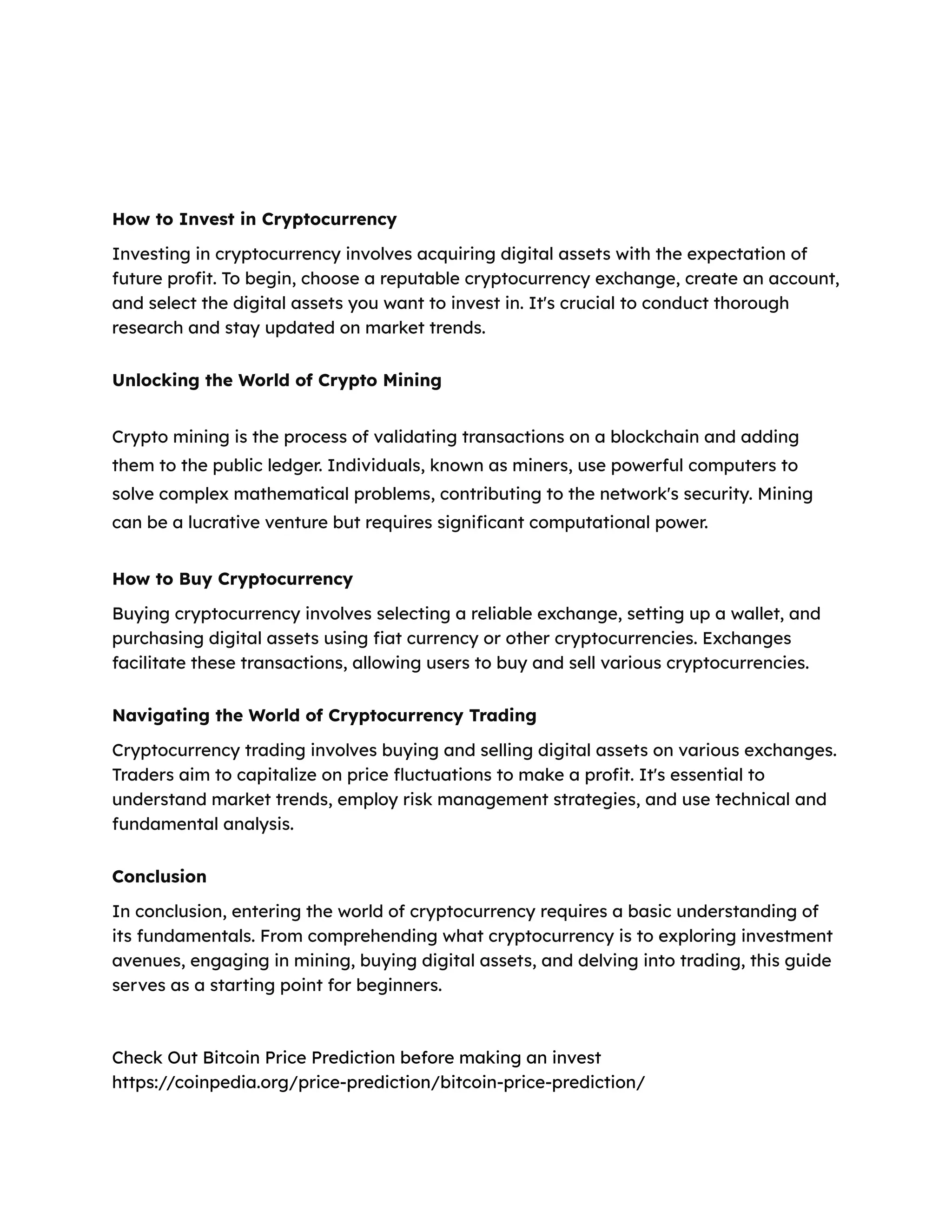 Cryptocurrency Guide Guide for Beginners | PDF