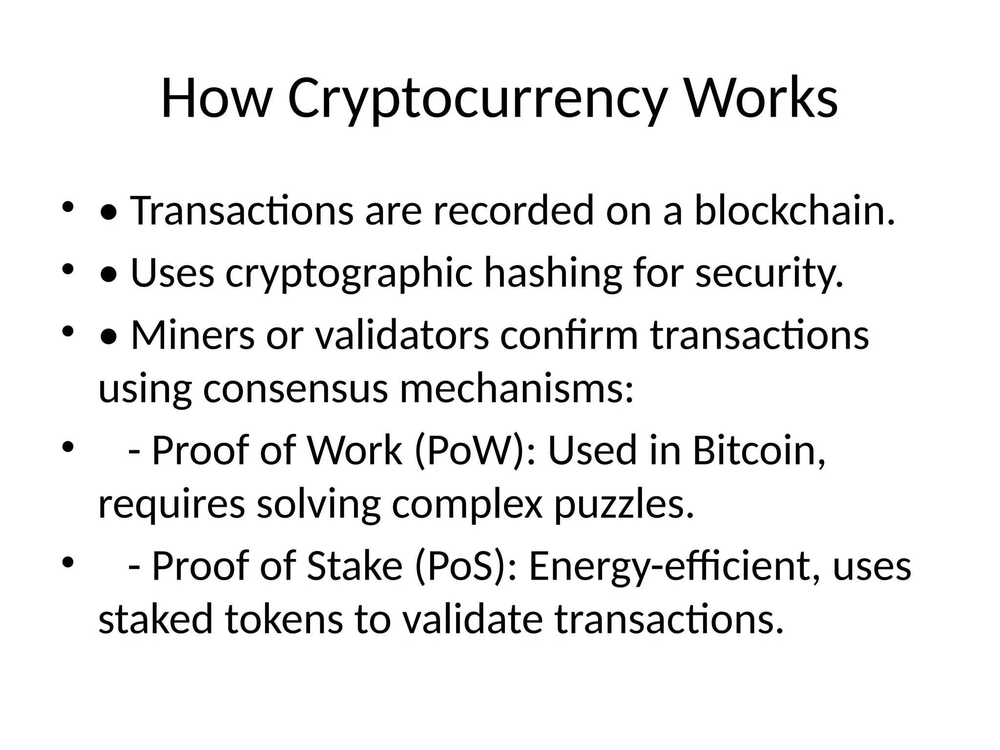 Cryptocurrency Presentation For Student Pptx