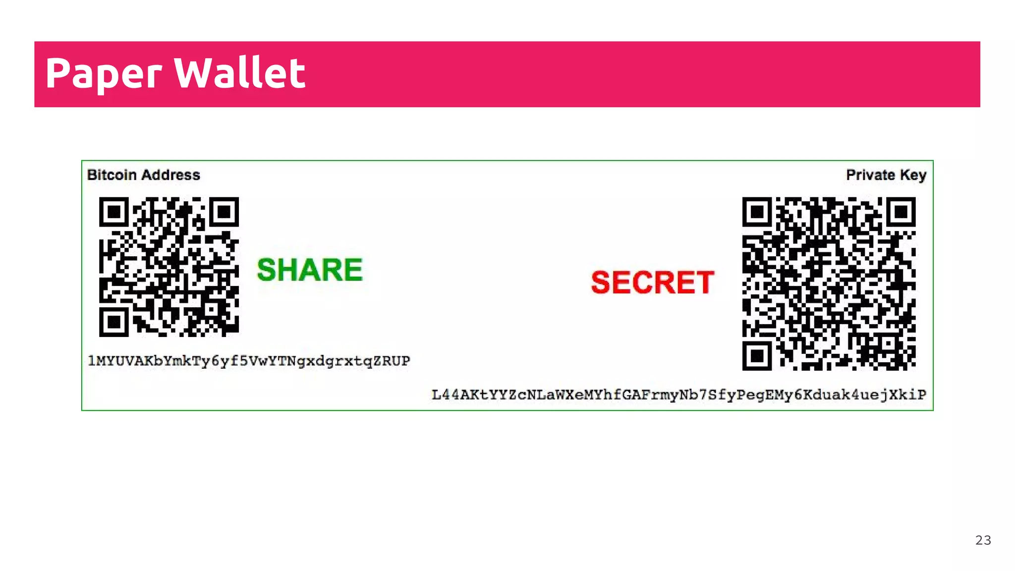 Paper Wallet
23
 
