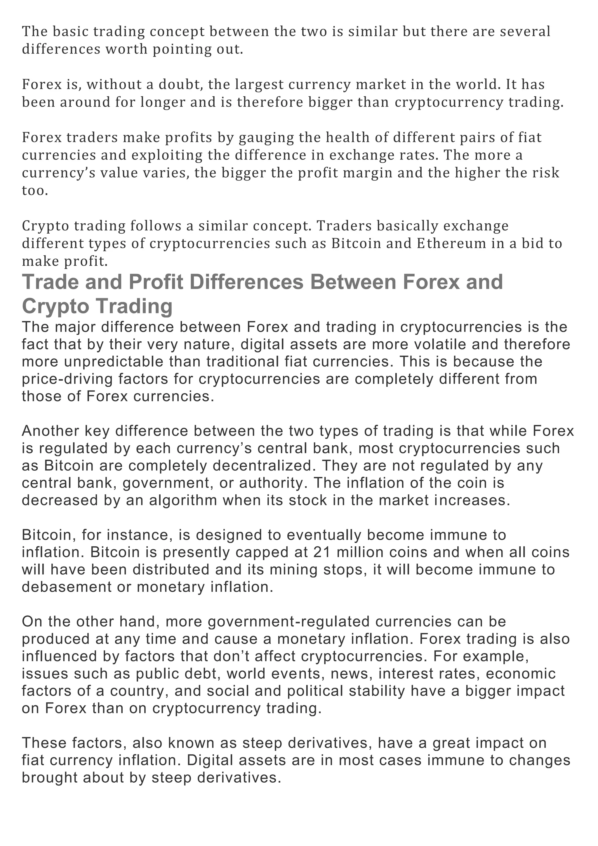 Cryptocurrency versus forex | PDF