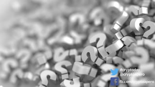 #cryptoday
@cryptoapero
fb.com/cryptoapero
 