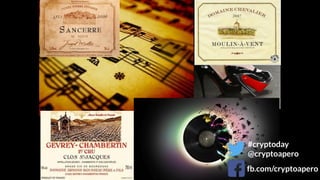 #cryptoday
@cryptoapero
fb.com/cryptoapero
 