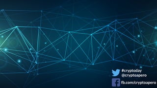 Décentralisé
#cryptoday
@cryptoapero
fb.com/cryptoapero
 