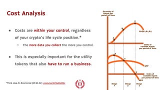 Cost Analysis
● Costs are within your control, regardless
of your crypto’s life cycle position.*
○ The more data you colle...