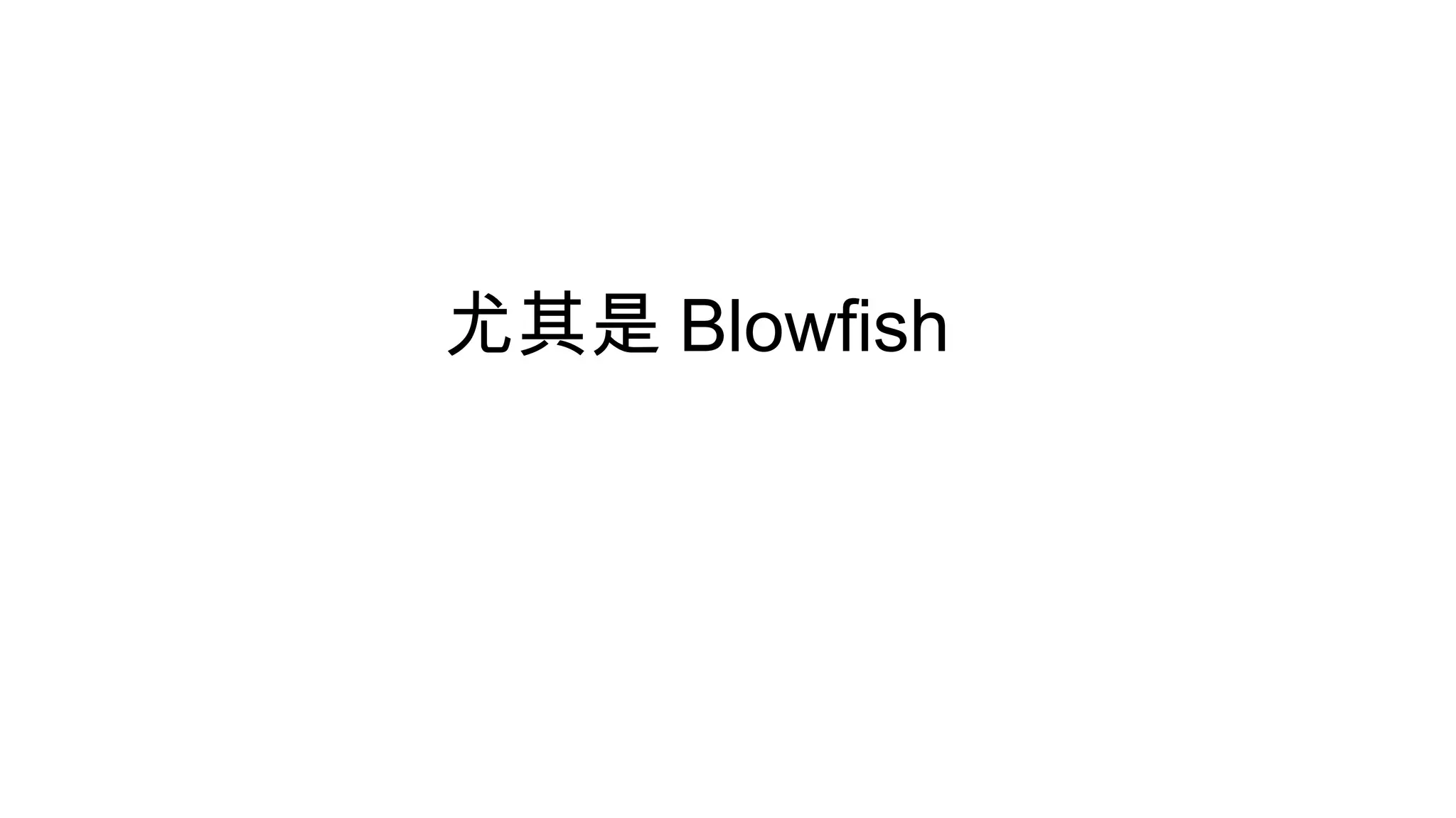 尤其是 Blowfish
 