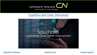 CipherWire Networks
CryptoFlow Data Center Interconnect
Safenet Prices Storage Security
 