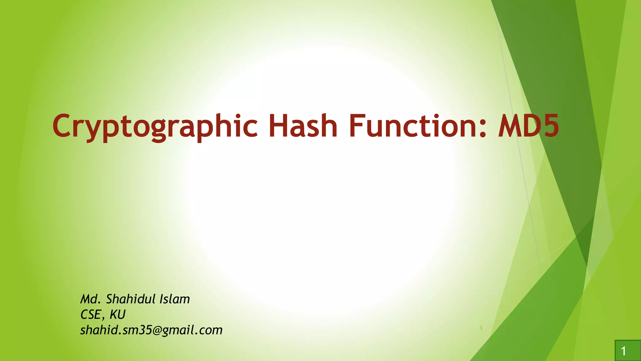 Cryptographic hash function md5 | PPT