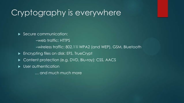 Cryptography.ppt | Information and Network Security | Computing