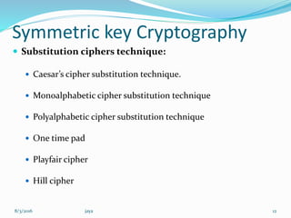 Cryptography | PPTX