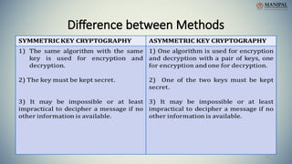 Cryptography.pptxhis document provides an overview of cryptography. It ...