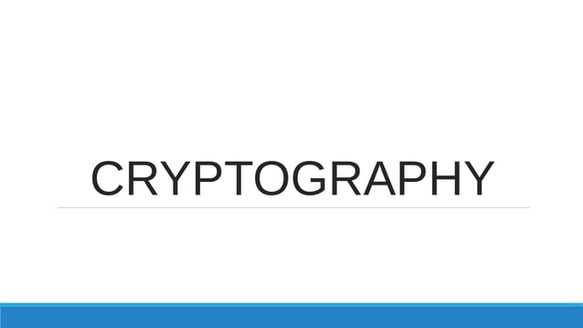Cryptography | PPT