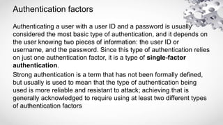 Cryptography and authentication | PPTX
