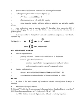 Cryptography and Network Lecture Notes | PDF
