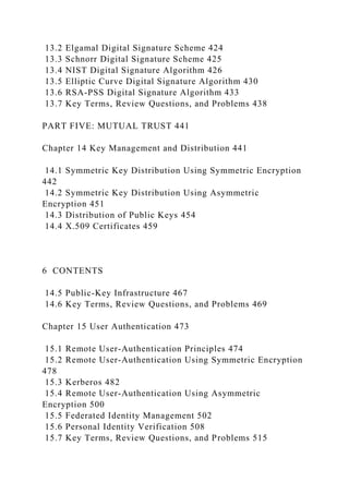 CRYPTOGRAPHY AND NETWORK SECURITYPRINCIPLES AND PRACTI | DOCX