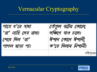 Vernacular Cryptography 