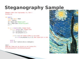 Steganography Sample
 