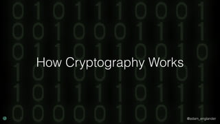 @adam_englander
How Cryptography Works
 