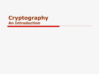 Cryptography  An Introduction 