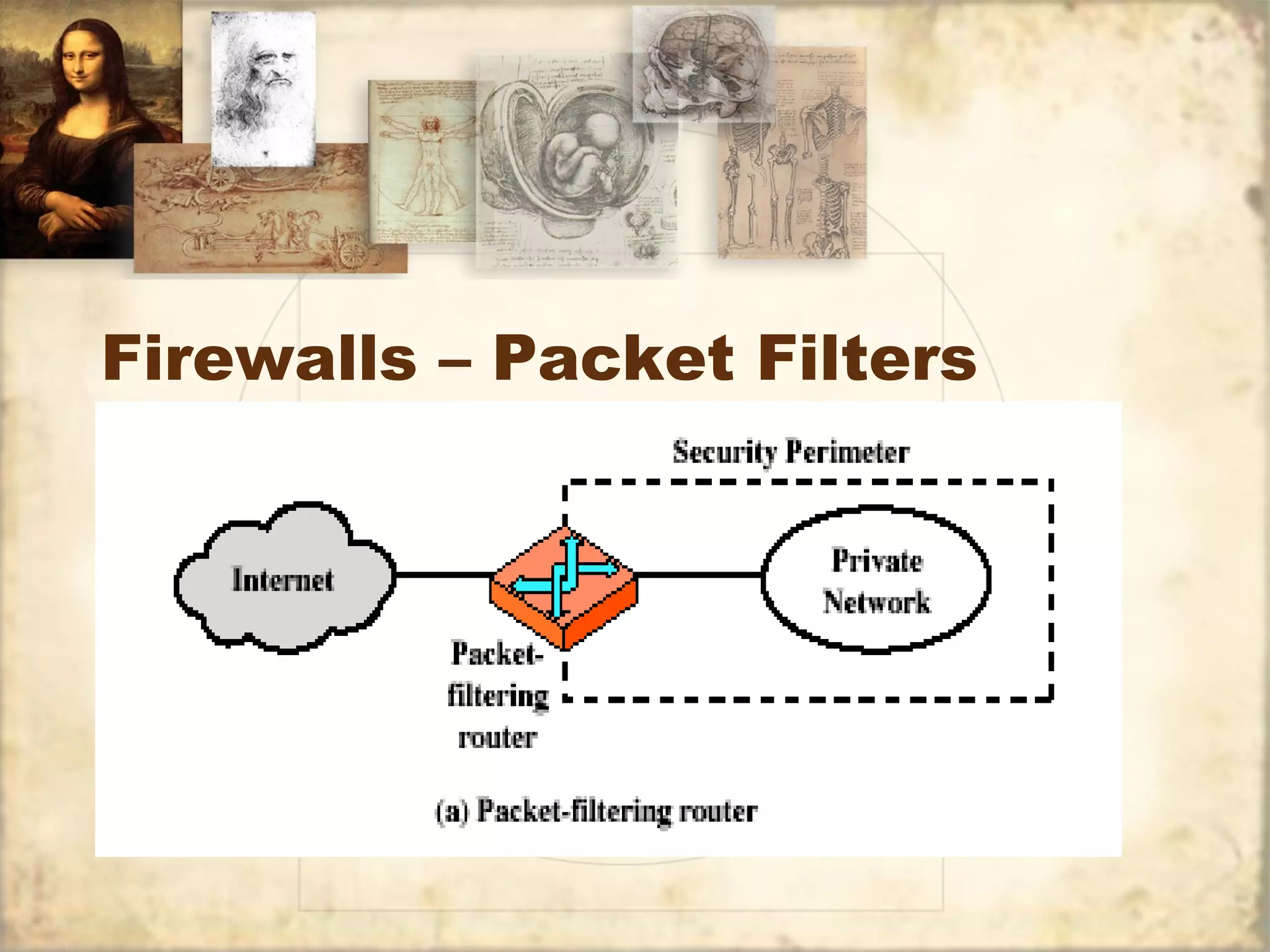 Firewalls – Packet Filters
 