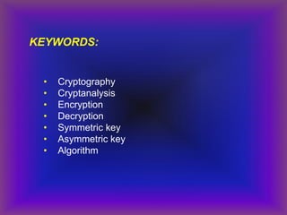 Cryptography | PPTX