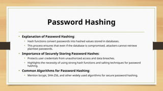 Password Hash Values cryptography hash functions in detail view | PPTX